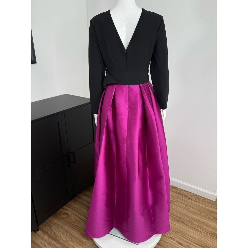 SACHIN & BABI Desdemona Crystal Gown Fuchsia Black size 2 - Picture 8 of 14